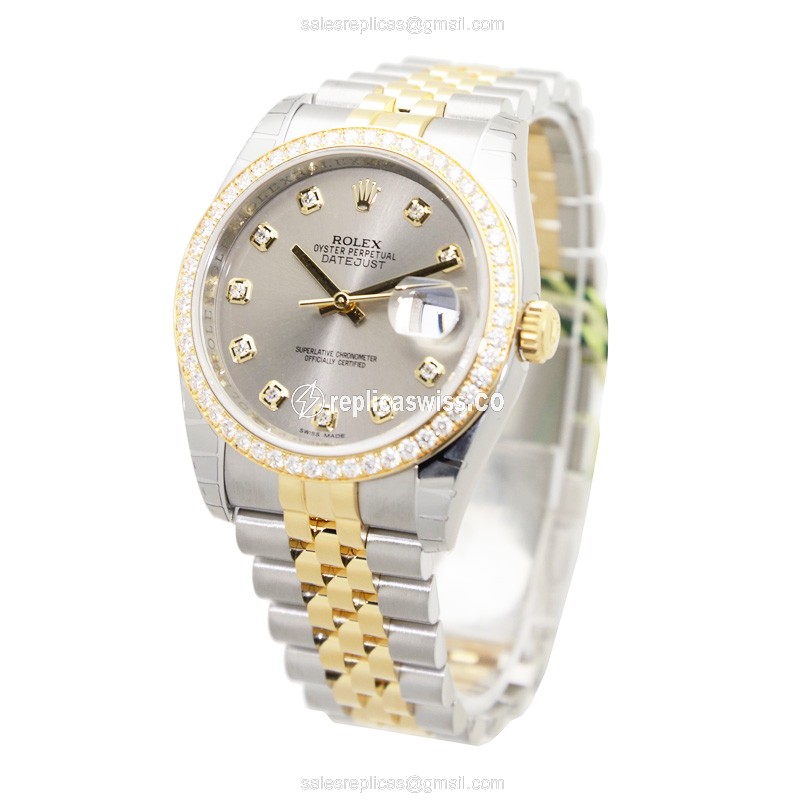 Rolex 116243G DATEJUST Automatic 18kt Gold & Diamond & Steel