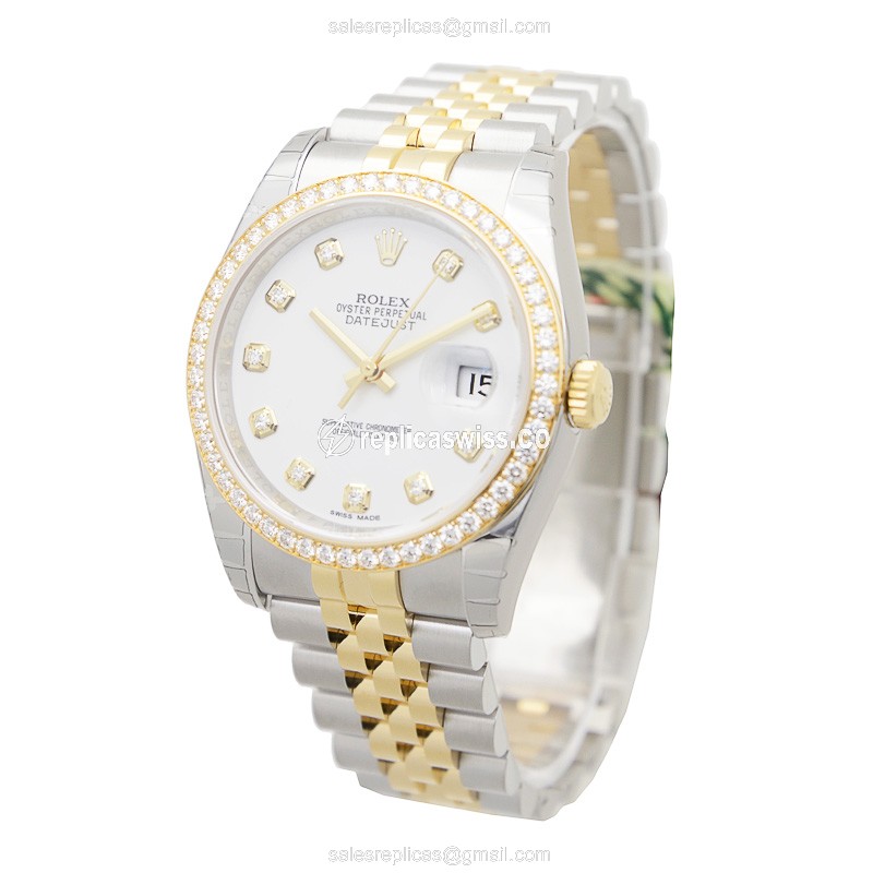 Rolex 116243G DATEJUST Automatic 18kt Gold & Diamond & Steel