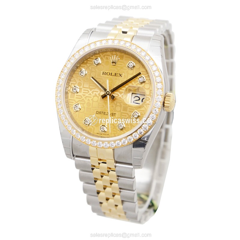 Rolex 116243J DATEJUST Automatic 18kt Gold & Diamond & Steel