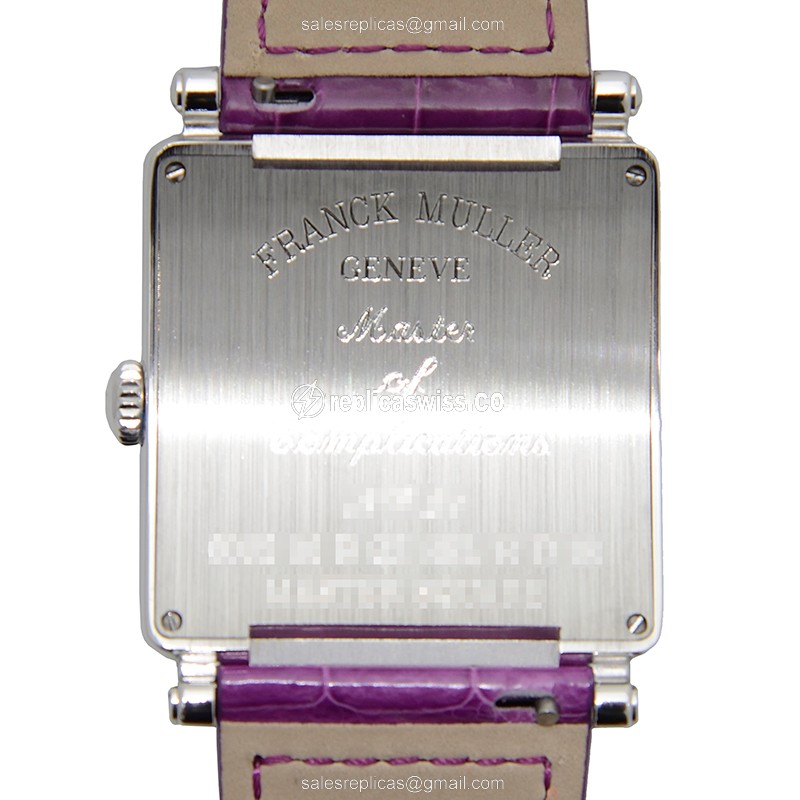 Franck Muller 6002 M B QZ REL R D 1R (AC) MASTER SQUARE Quartz Stainless Steel & Diamonds