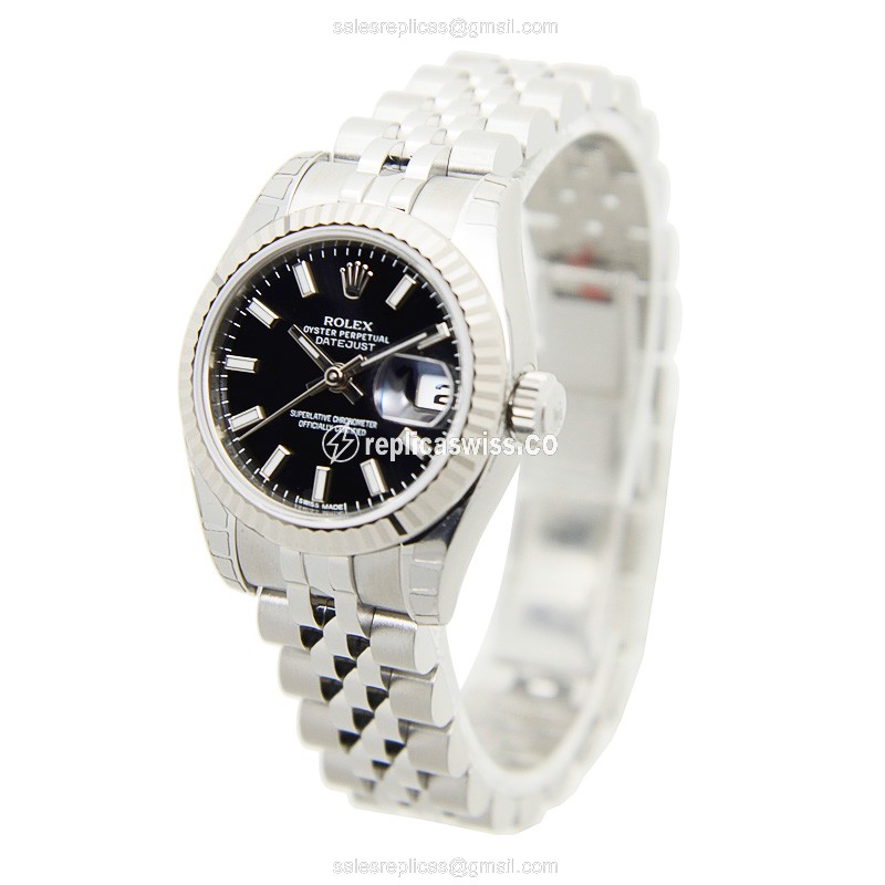 Rolex 179174BKWTBAR LADY DATEJUST Automatic 18kt White Gold & Steel