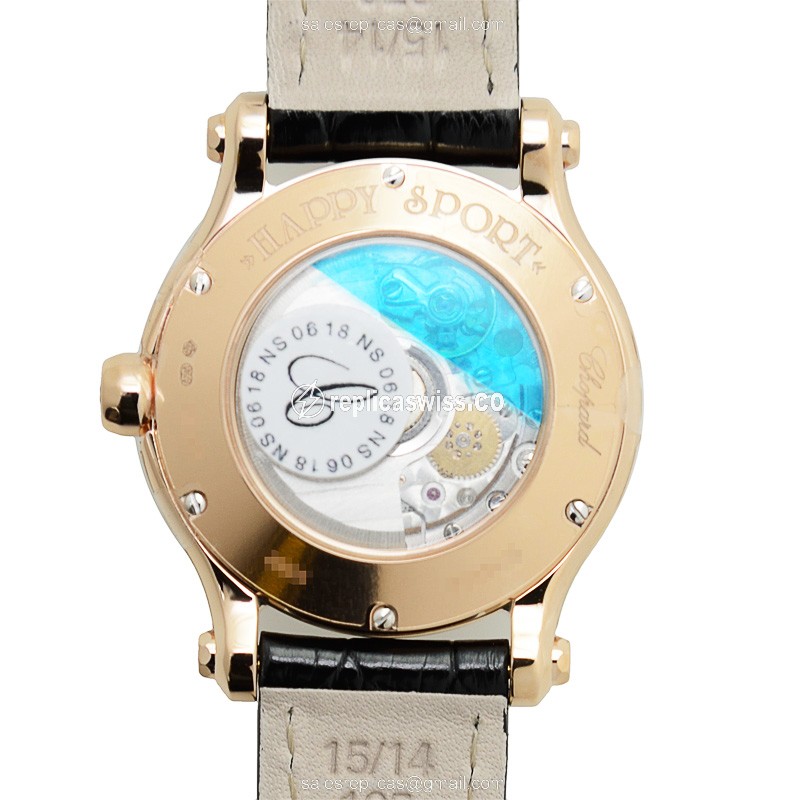Chopard 274893-5002 HAPPY SPORT Automatic 18kt Rose Gold & Diamonds
