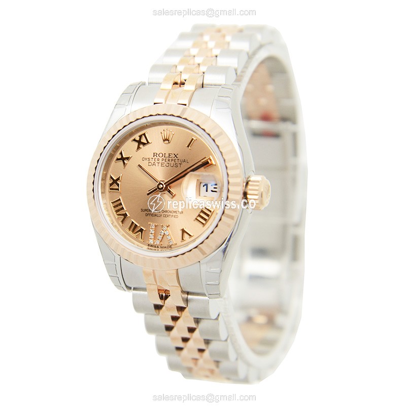 Rolex 179171DIAPKRN LADY DATEJUST Automatic 18kt Rose Gold & Steel