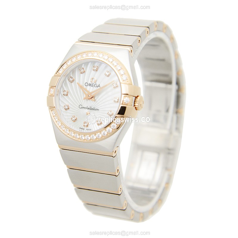 Omega 123.25.27.60.55.002 CONSTELLATION Quartz 18kt Rose Magic & Diamond