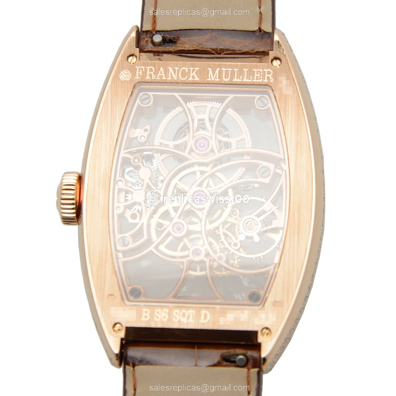 Franck Muller 7880BS6SQTD(5N) GENEVE Manual Wind 18kt Rose Gold & Diamonds