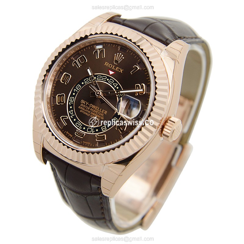 Rolex 326135BR SKY-DWELLER Automatic 18kt Rose Gold