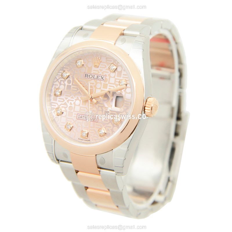 Rolex 116201J DATEJUST Automatic 18kt Rose Gold & Steel