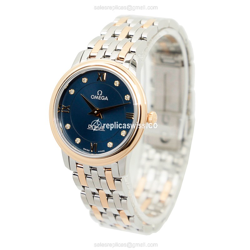 Omega 424.20.27.60.53.001 LES CLASSIQUES Quartz 18kt Rose Gold & Steel
