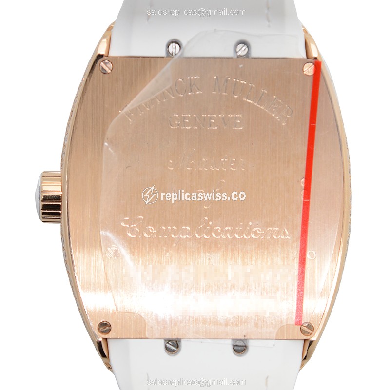Franck Muller V 45 SC DT D (5N BC) VANGUARD Automatic 18kt Rose Gold & Diamonds