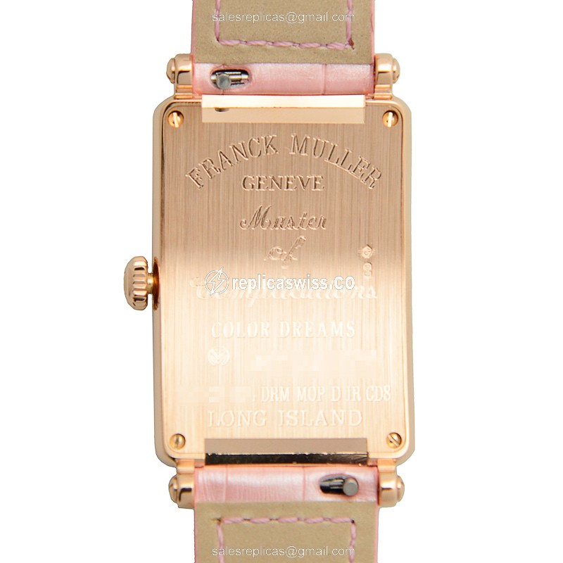 Franck Muller 952 QZ COL DRM MOP D 1R CD8 (5N) LONG ISLAND Quartz 18kt Rose Gold & Diamonds
