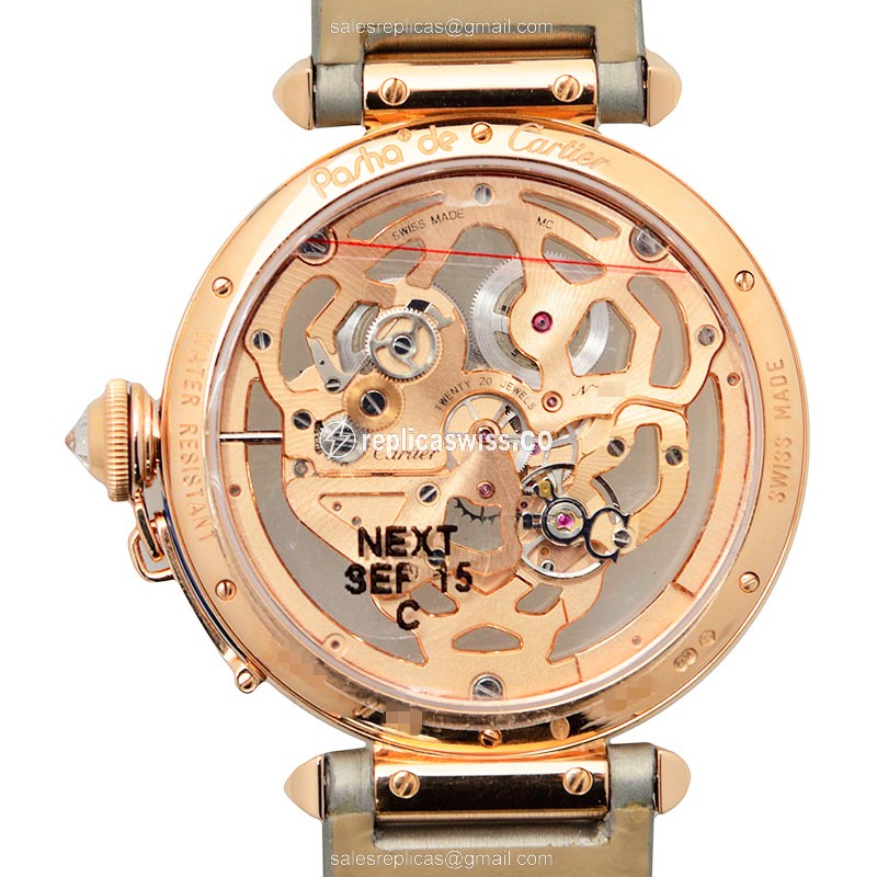 Cartier HPI00508 PASHA DE CARTIER Manual Wind 18kt Rose Gold & Diamonds