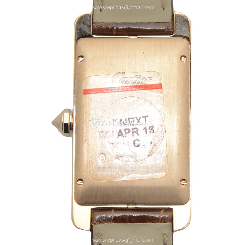 Cartier WB704751 TANK Automatic 18kt Rose Gold & Diamonds