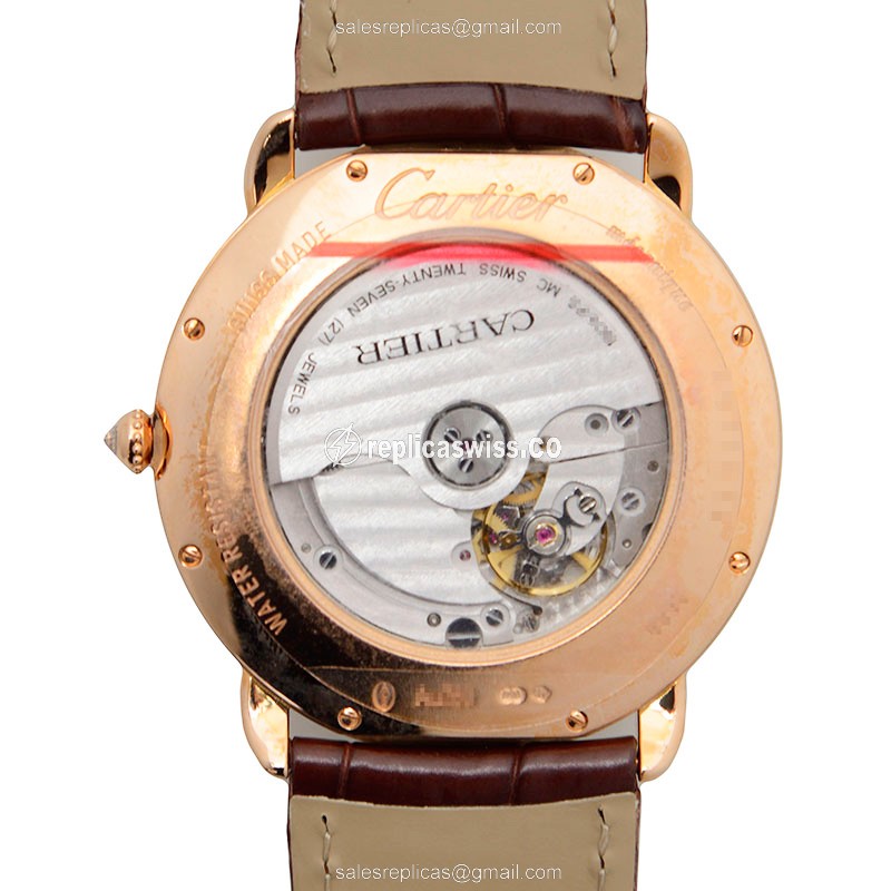 Cartier WR007017 RONDE LOUIS CARTIER Automatic 18kt Rose Gold & Diamonds