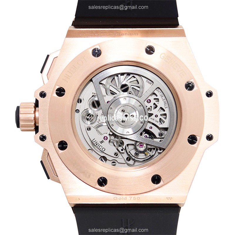 Hublot 701.0X.0180.RX.1704 KING POWER UNICO Automatic 18kt Rose Gold & Diamonds