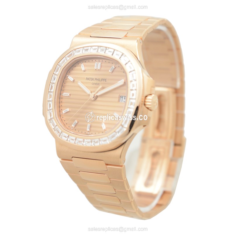 Patek Philippe 5723/1R-001 NAUTILUS Automatic 18kt Rose Gold & Diamonds