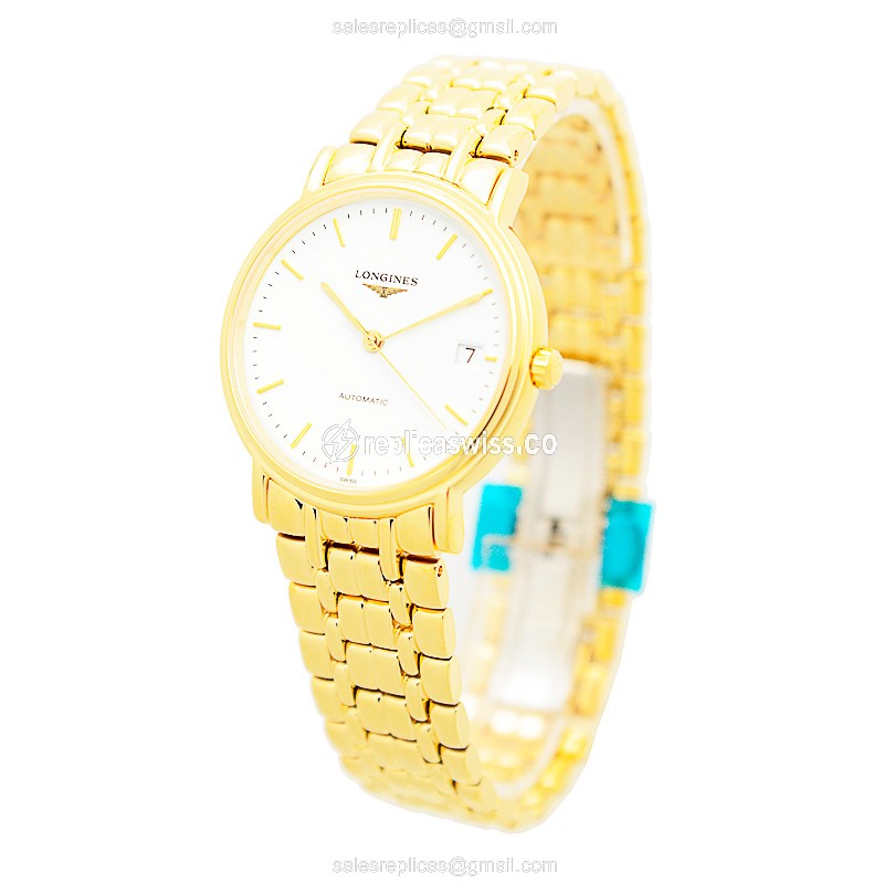 Longines L4.821.2.12.8 PRESENCE Automatic Gold-Plated & Stainless Steel