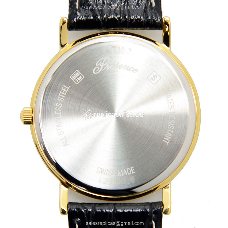 Longines L4.720.2.11.2 PRESENCE Quartz PVD Gold