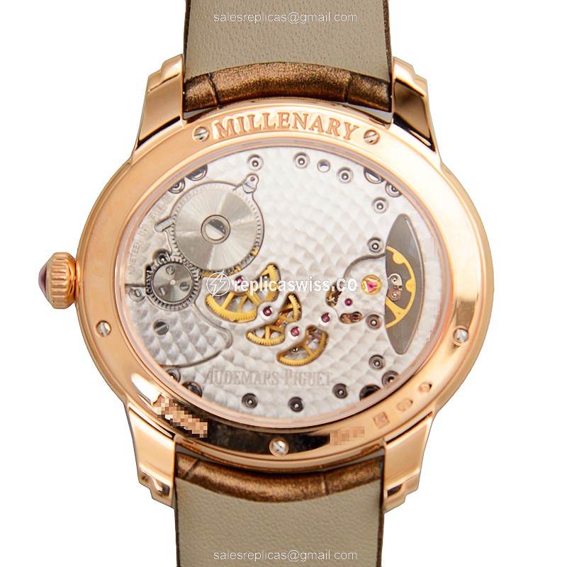 Audemars Piguet 77247OR.ZZ.A812CR.01 MILLENARY Manual Wind 18kt Rose Gold & Diamonds