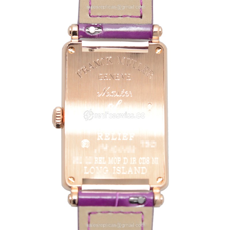 Franck Muller 952 QZ REL MOP D 1R CD8 NI (5N) LONG ISLAND Quartz 18kt Rose Gold & Diamonds