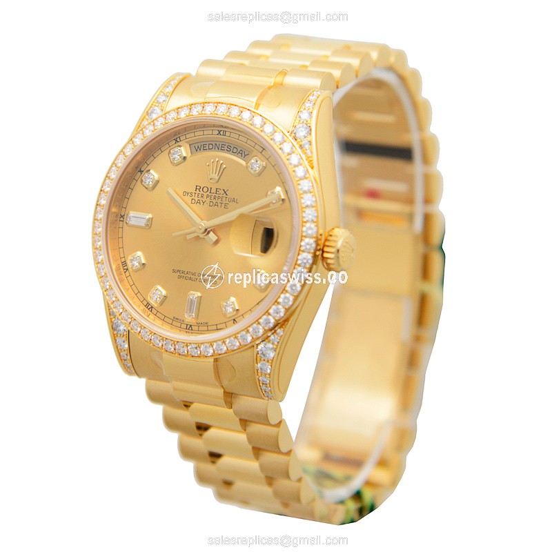 Rolex 118388A DAY-DATE Automatic 18kt Gold & Diamond