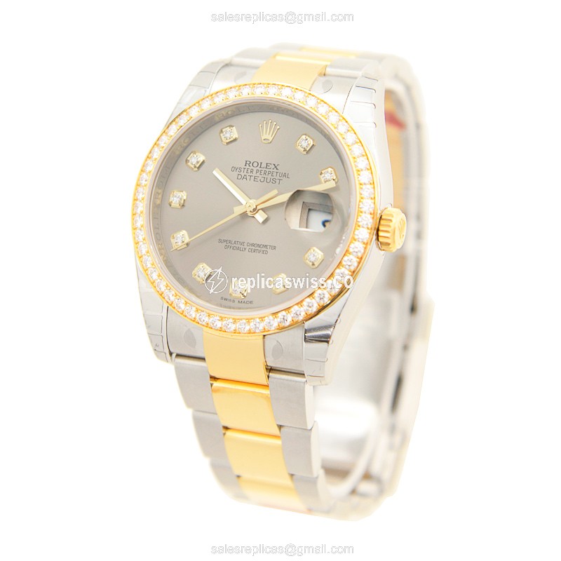 Rolex 116243G DATEJUST Automatic 18kt Gold & Diamond & Steel