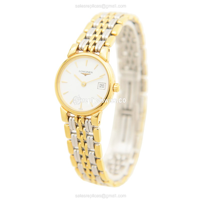 Longines L5.132.3.22.4 ELEGANT Quartz Gold-Plated & Stainless Steel