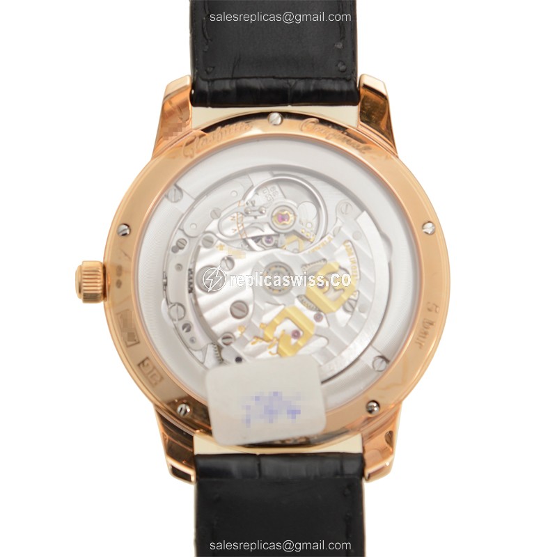 Glashutte 1-39-59-01-15-04 SENATOR MANUAL WINDING SKELETONIZED Automatic 18kt Rose Gold & Diamonds