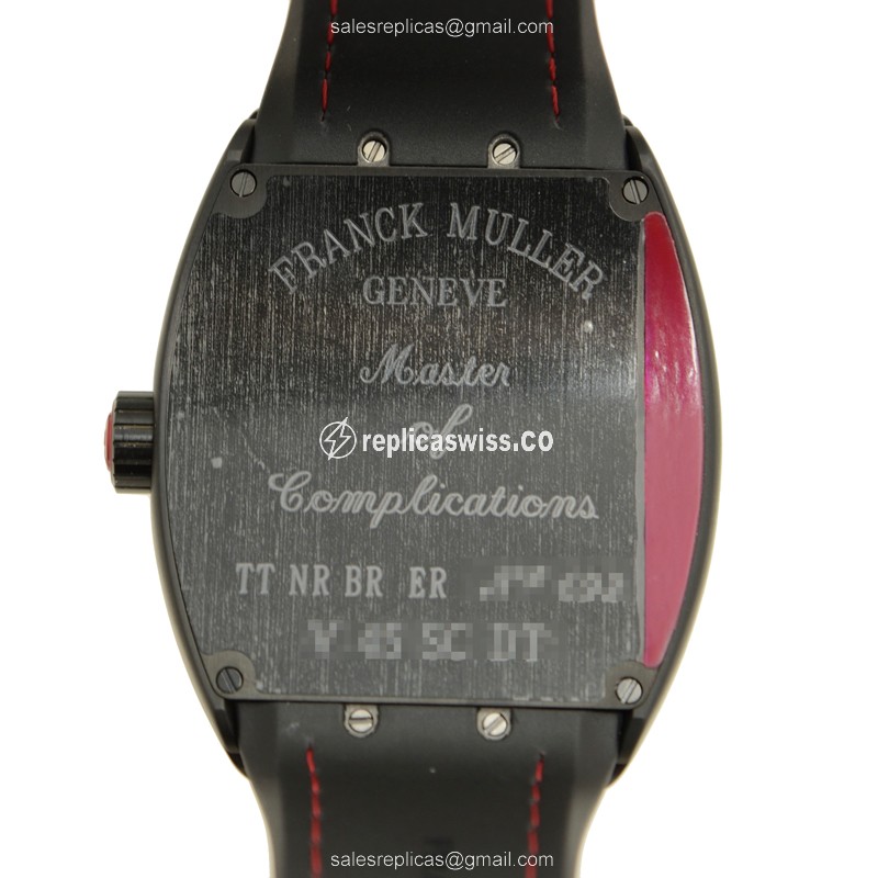 Franck Muller V 45 SC DT TT NR (BR.ER) (RED) VANGUARD Automatic Stainless Steel