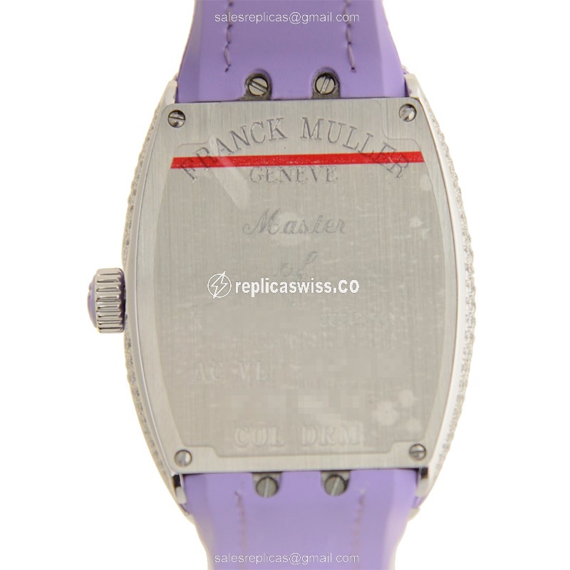 Franck Muller V 32 QZ D COL DRM (AC.VL) VANGUARD Quartz Stainless Steel & Diamonds