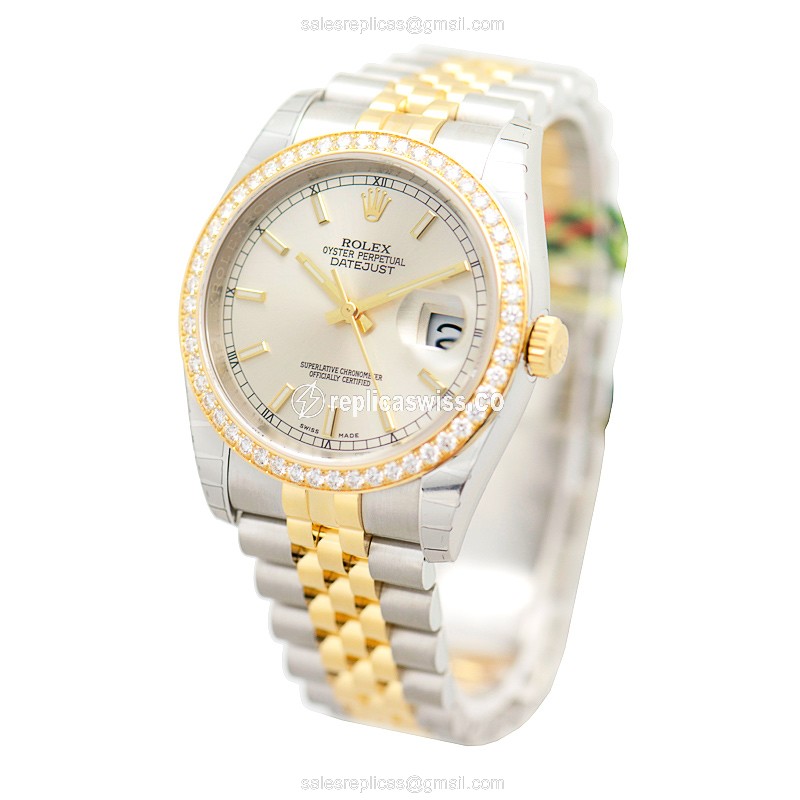 Rolex 116243SV_J DATEJUST Automatic 18kt Gold & Diamond & Steel