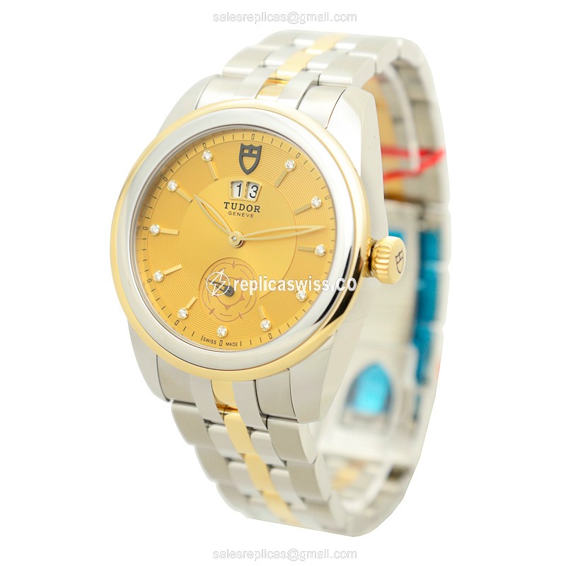 Tudor 57003-68073-10DI-CH GLAMOUR DATE Automatic Gold & Steel