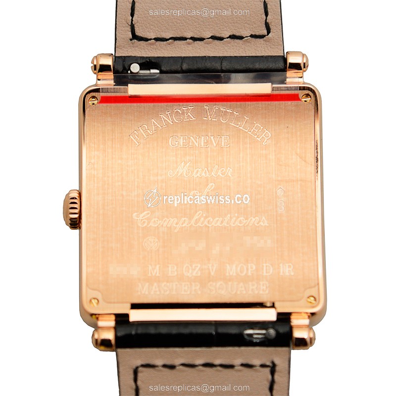 Franck Muller 6002 M B QZ V MOP D 1R (5N) MASTER SQUARE Quartz 18kt Rose Gold & Diamonds