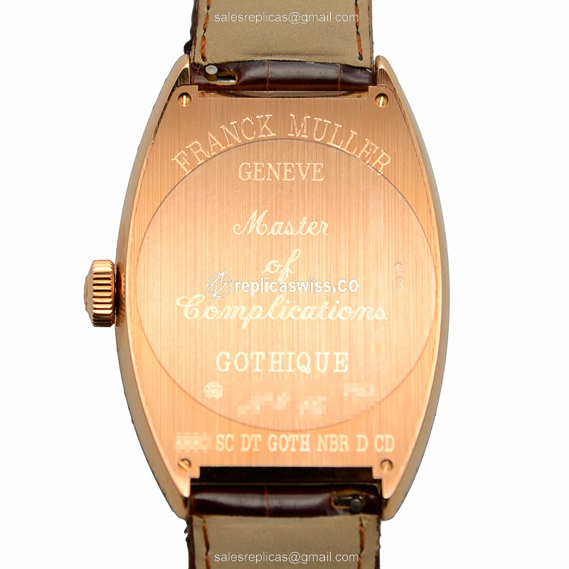 Franck Muller 8880 SC DT GOTH NBR D CD (5N) GOTHIQUE Automatic 18kt Rose Gold & Diamonds