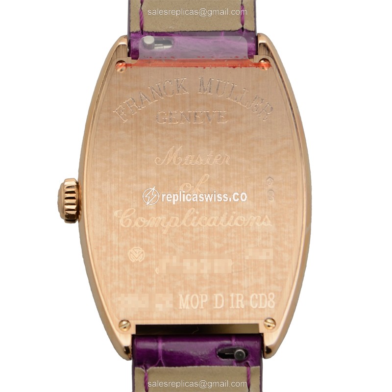 Franck Muller 2852 QZ MOP D 1R CD8 (5N) CINTREE CURVEX Quartz 18kt Rose Gold & Diamonds