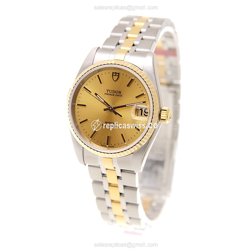 Tudor 72033-62453A-CH GLAMOUR DATE Automatic Gold & Steel