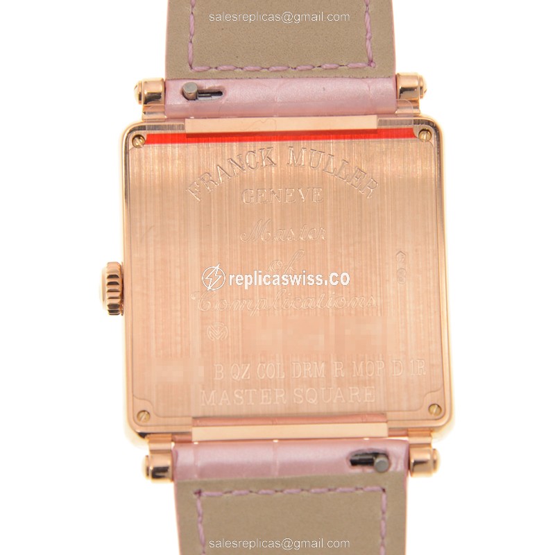 Franck Muller 6002 M B QZ COL DRM R MOP D 1R (5N) MASTER SQUARE Quartz 18kt Rose Gold & Diamonds