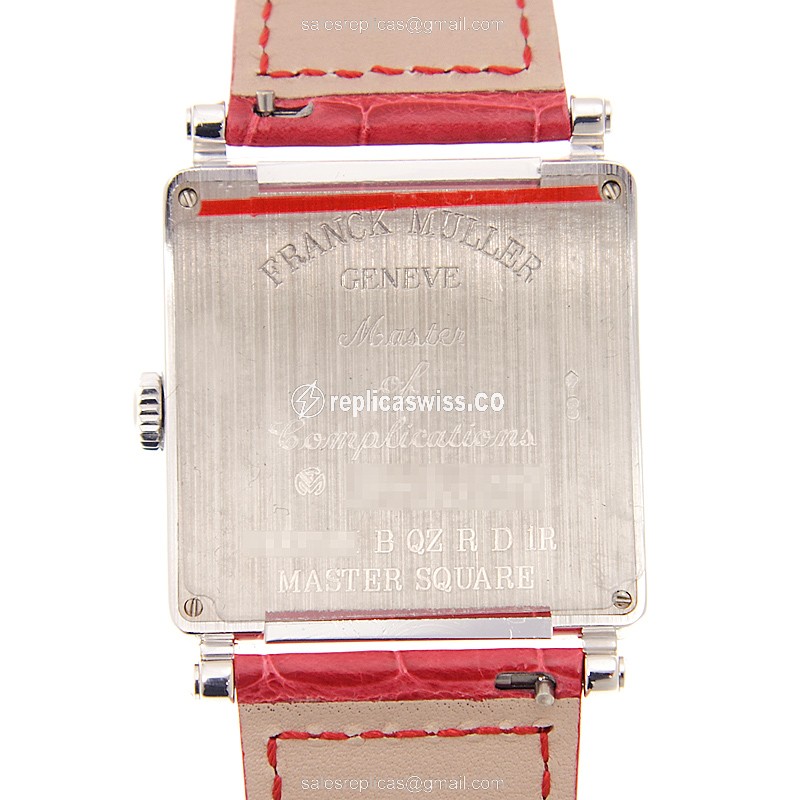 Franck Muller 6002 M B QZ R D 1R (OG) MASTER SQUARE Quartz 18kt White Gold & Diamond