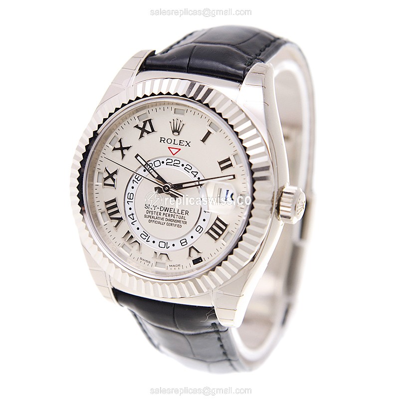 Rolex 326139IVORYRN SKY-DWELLER Automatic 18kt White Gold
