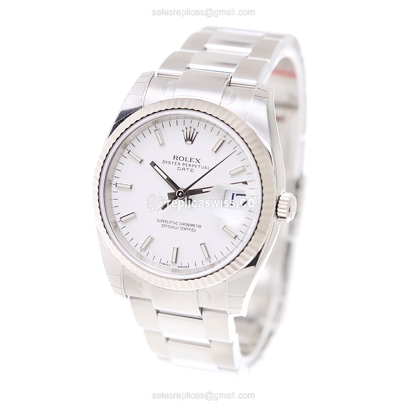Rolex 115234-0003 DATEJUST Automatic 18kt White Gold & Steel