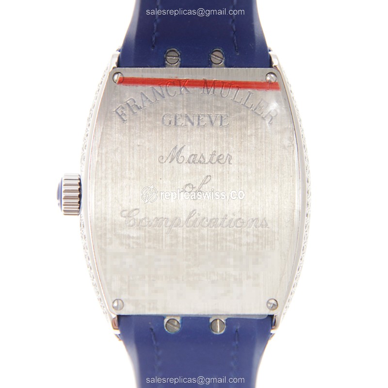 Franck Muller V 32 QZ D (AC.BU) VANGUARD Quartz Stainless Steel & Diamonds