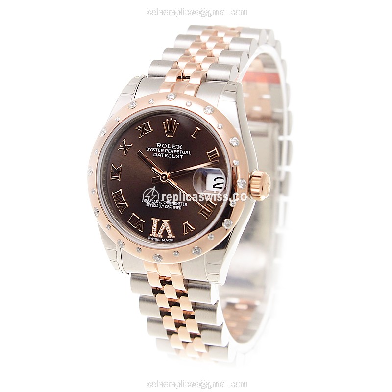Rolex 178341BRVIDIA_J LADY DATEJUST Automatic 18kt Rose Gold & Steel