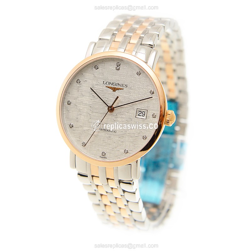 Longines L4.810.5.77.7 ELEGANT Automatic 18kt Rose Gold & Steel