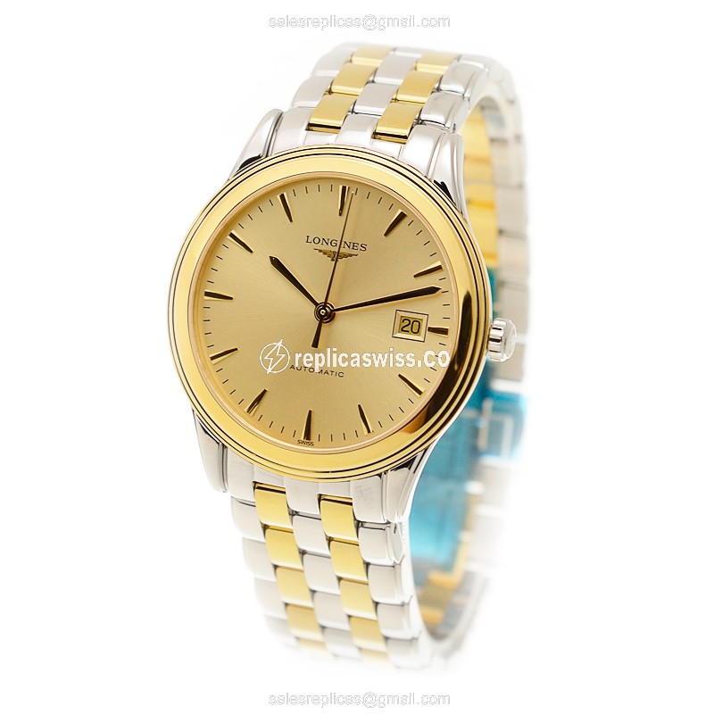 Longines L4.874.3.32.7 FLAGSHIP Automatic Gold-Plated & Stainless Steel