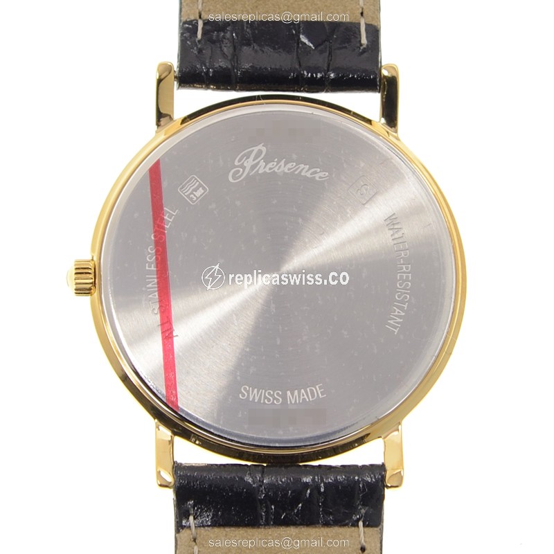 Longines L4.720.2.32.2 PRESENCE Quartz Gold-Plated & Stainless Steel