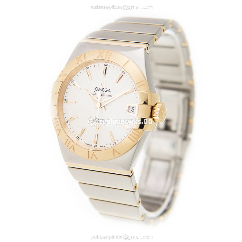 Omega 123.20.38.21.02.009 CONSTELLATION Automatic 18kt Gold & Steel