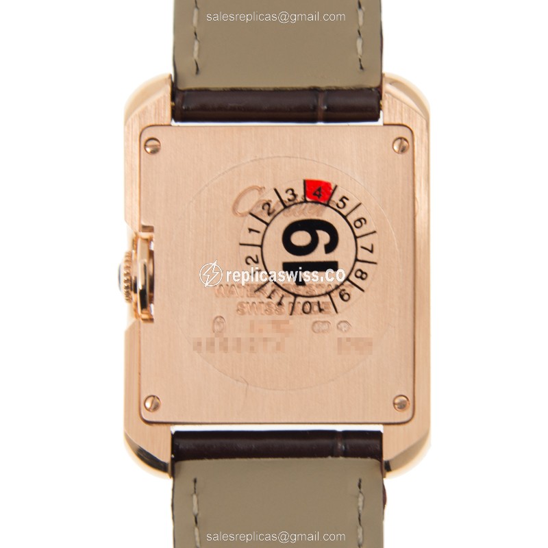 Cartier W5310042 TANK Quartz 18kt Rose Gold