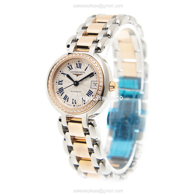 Longines L8.111.5.79.6 PRIMA LUNA Automatic 18kt Rose Magic & Diamond