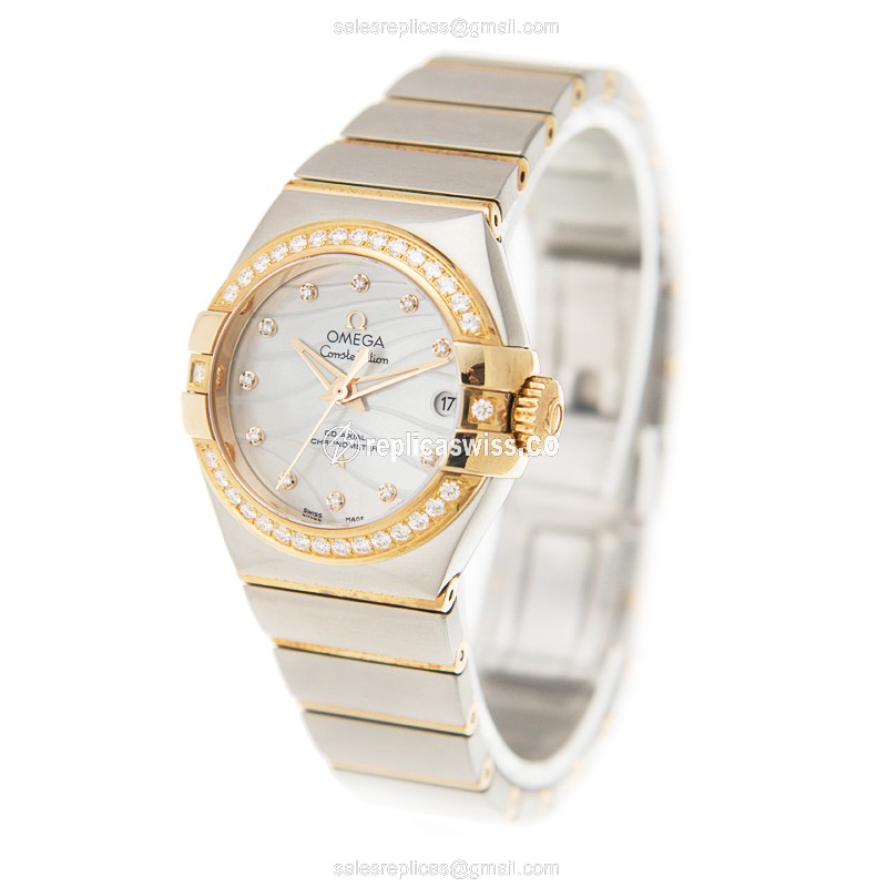 Omega 123.25.27.20.55.004 CONSTELLATION Automatic 18kt Gold & Diamond & Steel