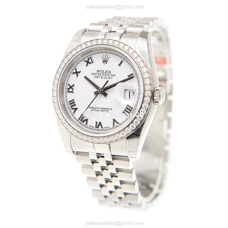 Rolex 116244 DATEJUST Automatic 18kt White Gold & Diamond & Steel