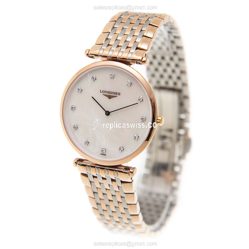 Longines L4.709.1.97.7 LA GRANDE Quartz 18kt Rose Gold & Steel